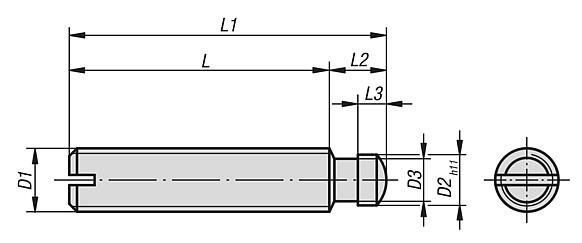 Tornillos de sujeción con puntal similar a DIN 6332