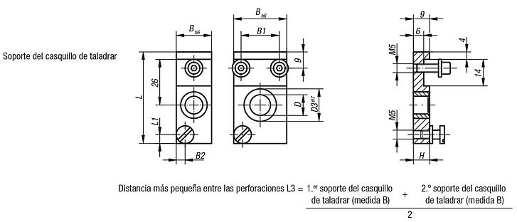 Soporte del casquillo de taladrar