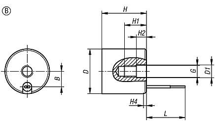 Imanes redondos (electroimanes permanentes), forma B