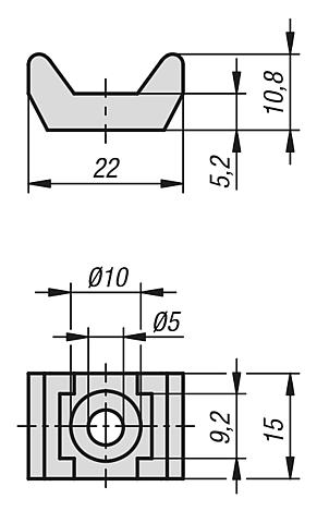 Bloque sujetacables