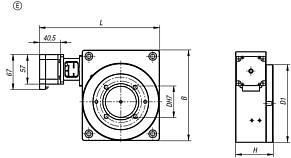 Mesas de posicionamiento redondas con accionamiento eléctrico coaxial carga elevada, Forma E