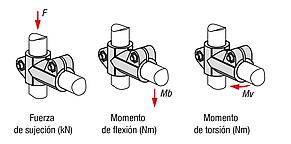 Conectores para tubo, pieza de articulación, aluminio, con dentado exterior