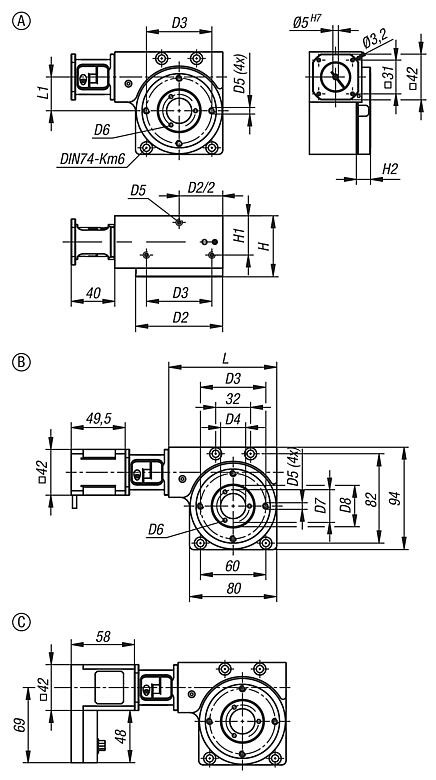 Mesas redondas de posicionamiento con accionamiento eléctrico coaxial, carga mediana