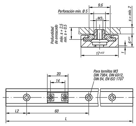 Guía de deslizamiento en miniatura DryLin® N