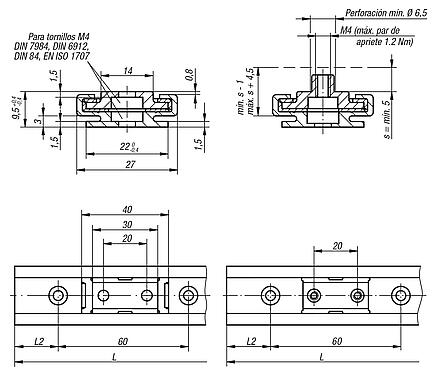 Guías de deslizamiento en miniatura DryLin® N