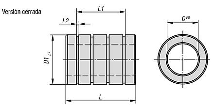 Linear plain bearings, closed