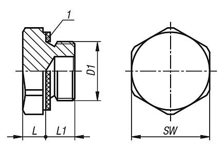 Tornillos tapón de aluminio