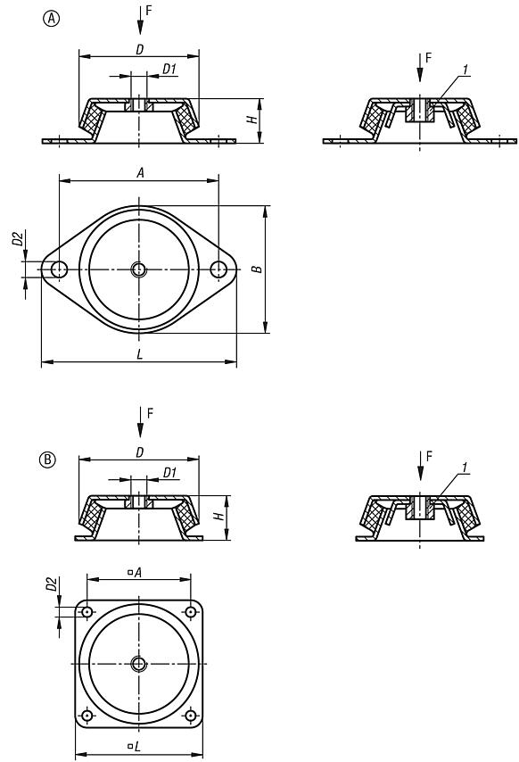 Pies de máquina