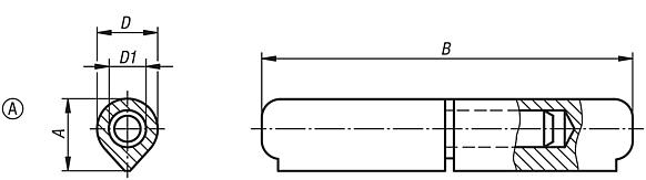 Bisagras soldables, forma A