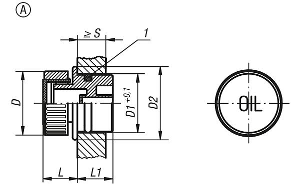 Tapones, forma A, sin ventilación 