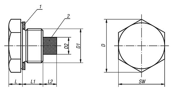 Tornillos tapón de aluminio con imán