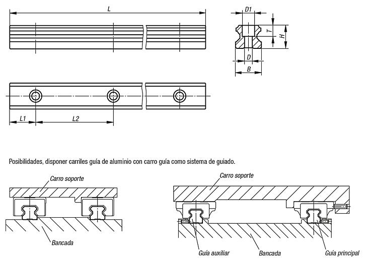 Carriles guía