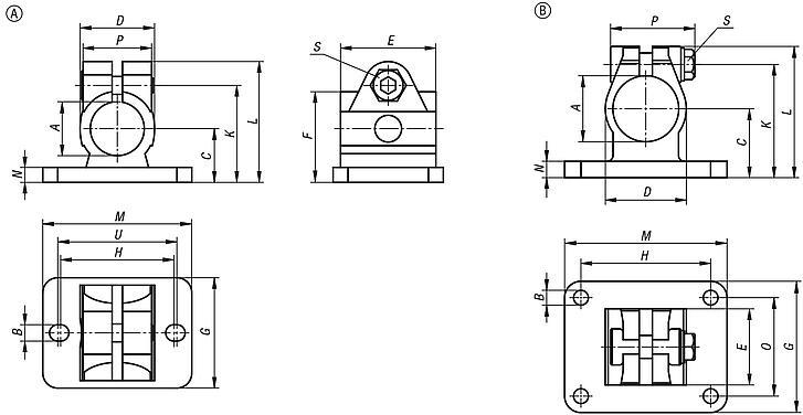 Conectores para tubo brida, de acero inoxidable