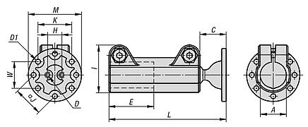 Conectores para tubos rectos de aluminio con articulación esférica