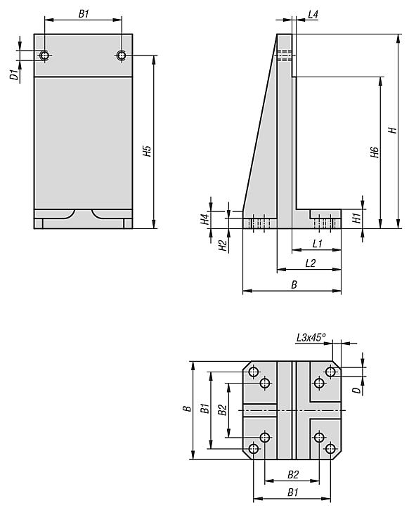 Soporte vertical corto