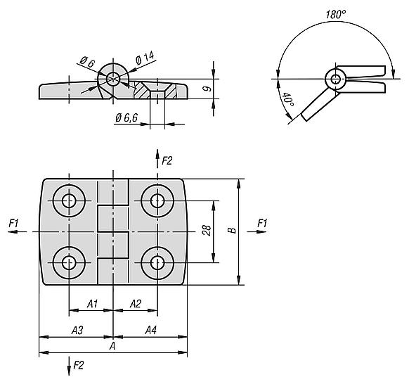 Bisagras de aluminio
