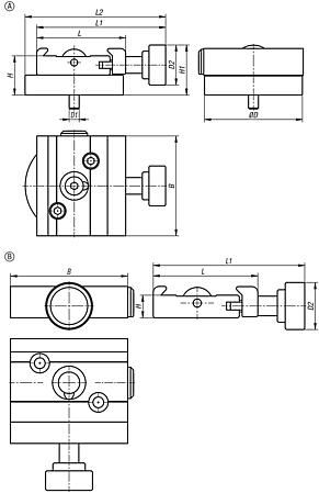 Soporte básico de sujeción rápida de aluminio