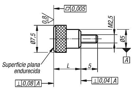 Insertos de medición con superficie plana ampliada