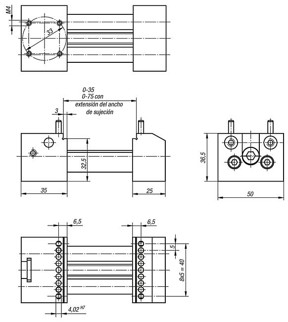 Tornillo de banco de precisión