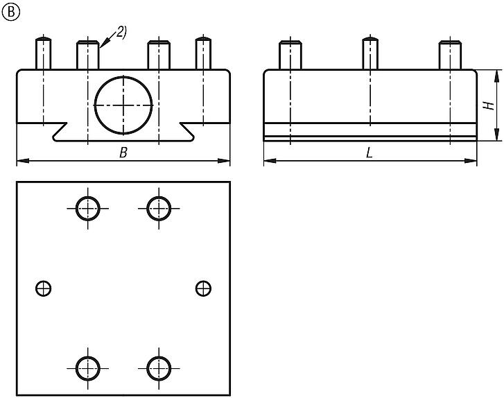 Adaptadores de aluminio para mandril de tres mordazas, forma B