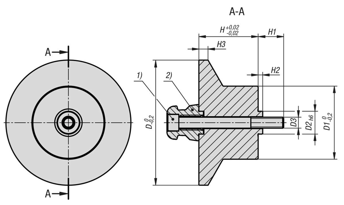 Adaptadores reductores UNILOCK tamaño de sistema 138 mm