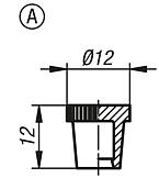 Tapa protectora para racor de lubricación para racor cónico de lubricación, forma A, sin lengüeta