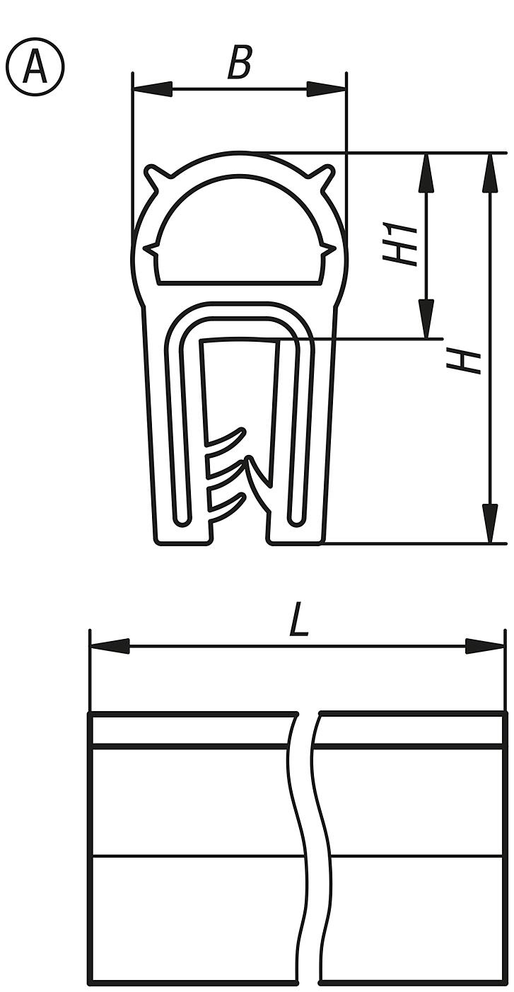 Perfiles de protección de esquinas de silicona con banda de apriete integrada de acero inoxidable, conformes con FDA, forma A