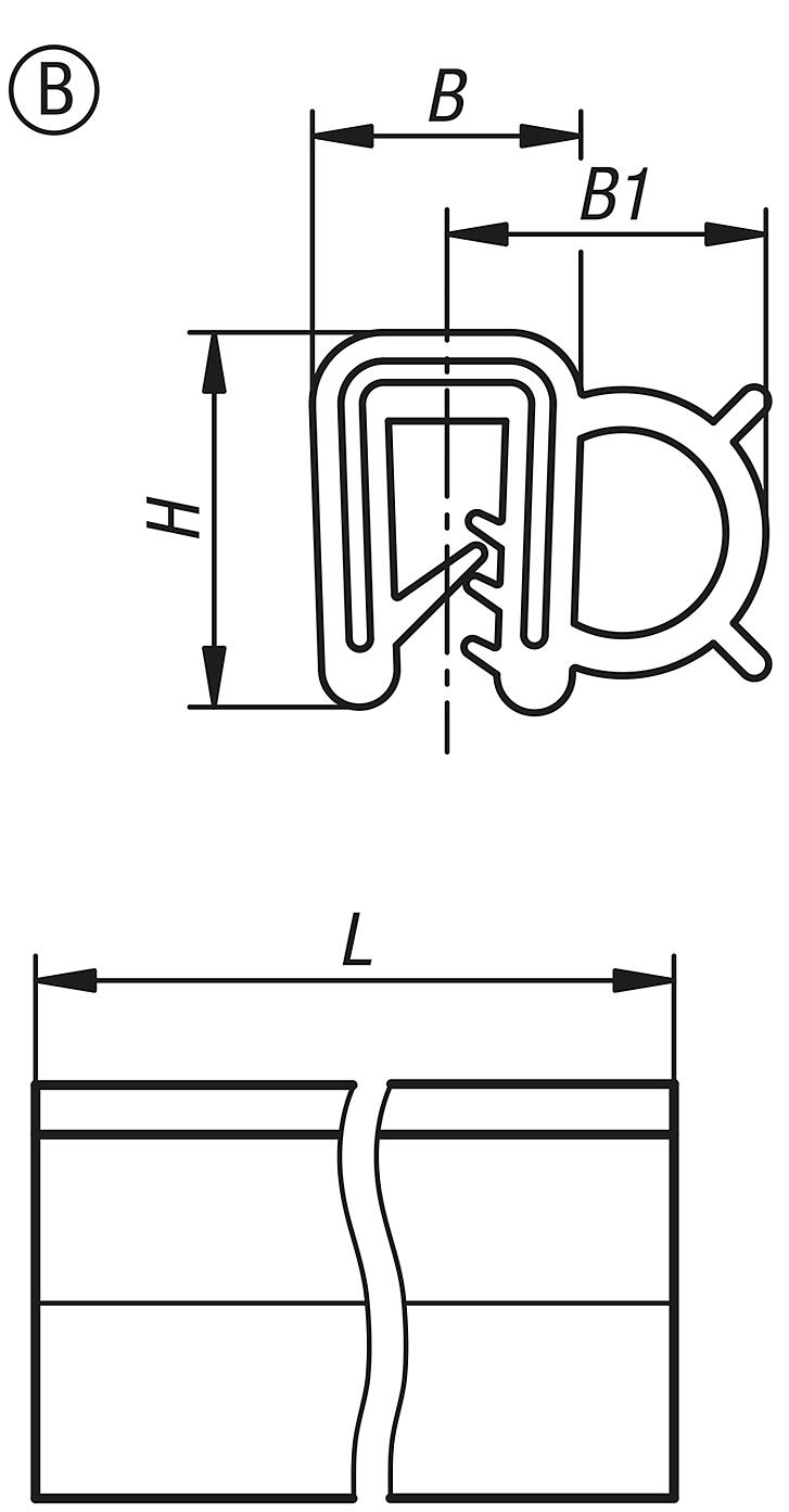 Perfiles de protección de esquinas de silicona con banda de apriete integrada de acero inoxidable, conformes con FDA, forma B