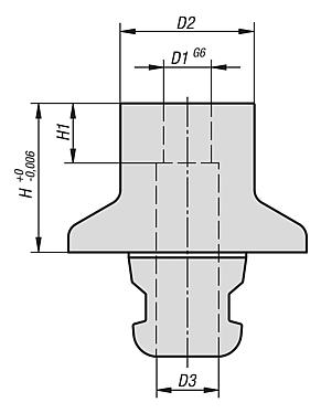 Adaptador reductor de 5 ejes UNILOCK tamaño de sistema 80 mm