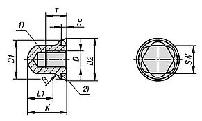 Tuercas hexagonales de acero inoxidable con junta tórica en Hygienic DESIGN
